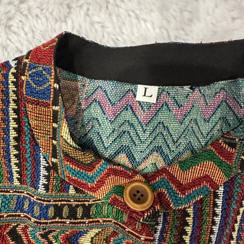 Colorful Geometric Patterned Jacket - Picture 2 of 2